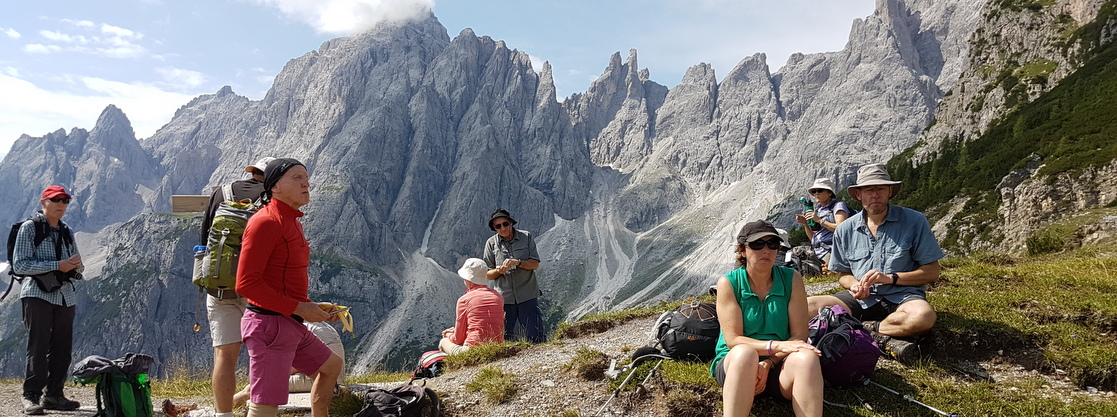 Hiking in spectacular Dolomite scenery