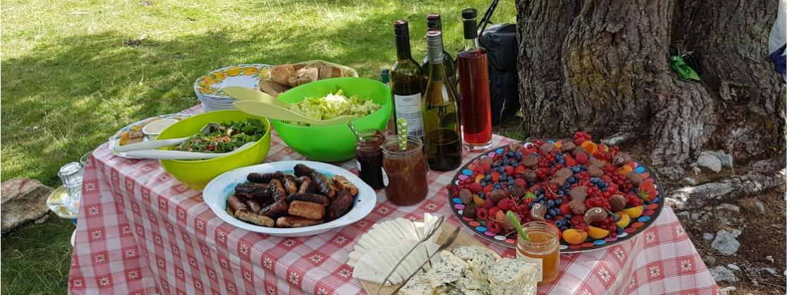 Hiking picnic in Austria