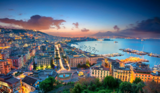 Naples, Italy. Aerial Cityscape Image Of Naples, Campania, Italy