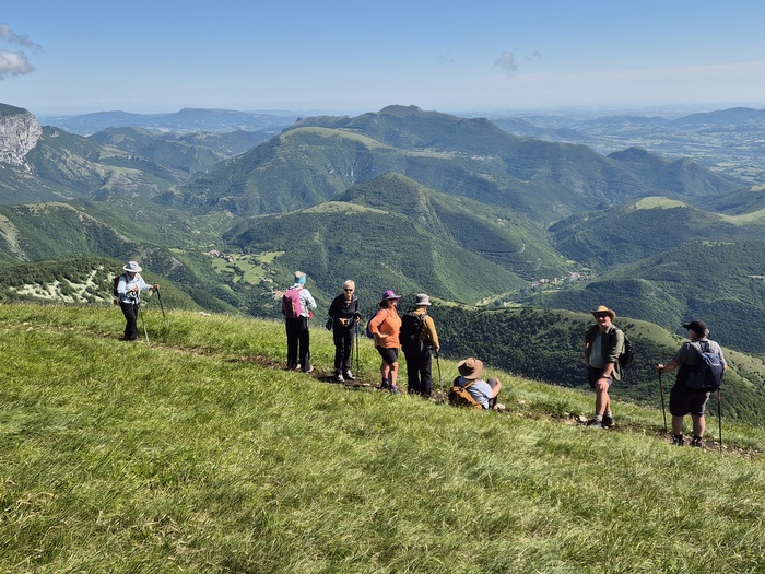 Hiking in a group allows you to relax about route finding